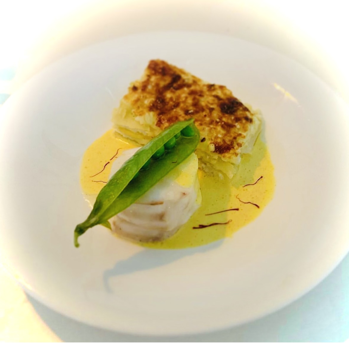 Médaillon de lotte au safran et gratin dauphinois